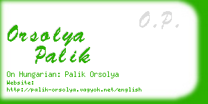 orsolya palik business card